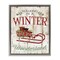 Stupell Industries Rustic Winter Wonderland Sleigh Framed Floater Canvas Wall Art